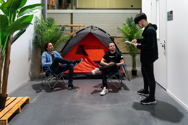 Studio ontvangst klant en sprekers