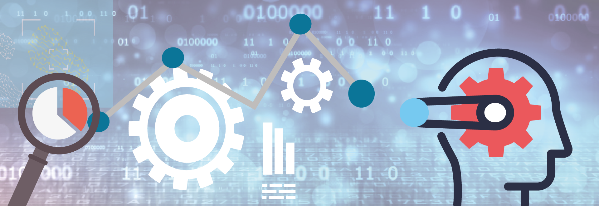 Illustratie data gedreven banner 