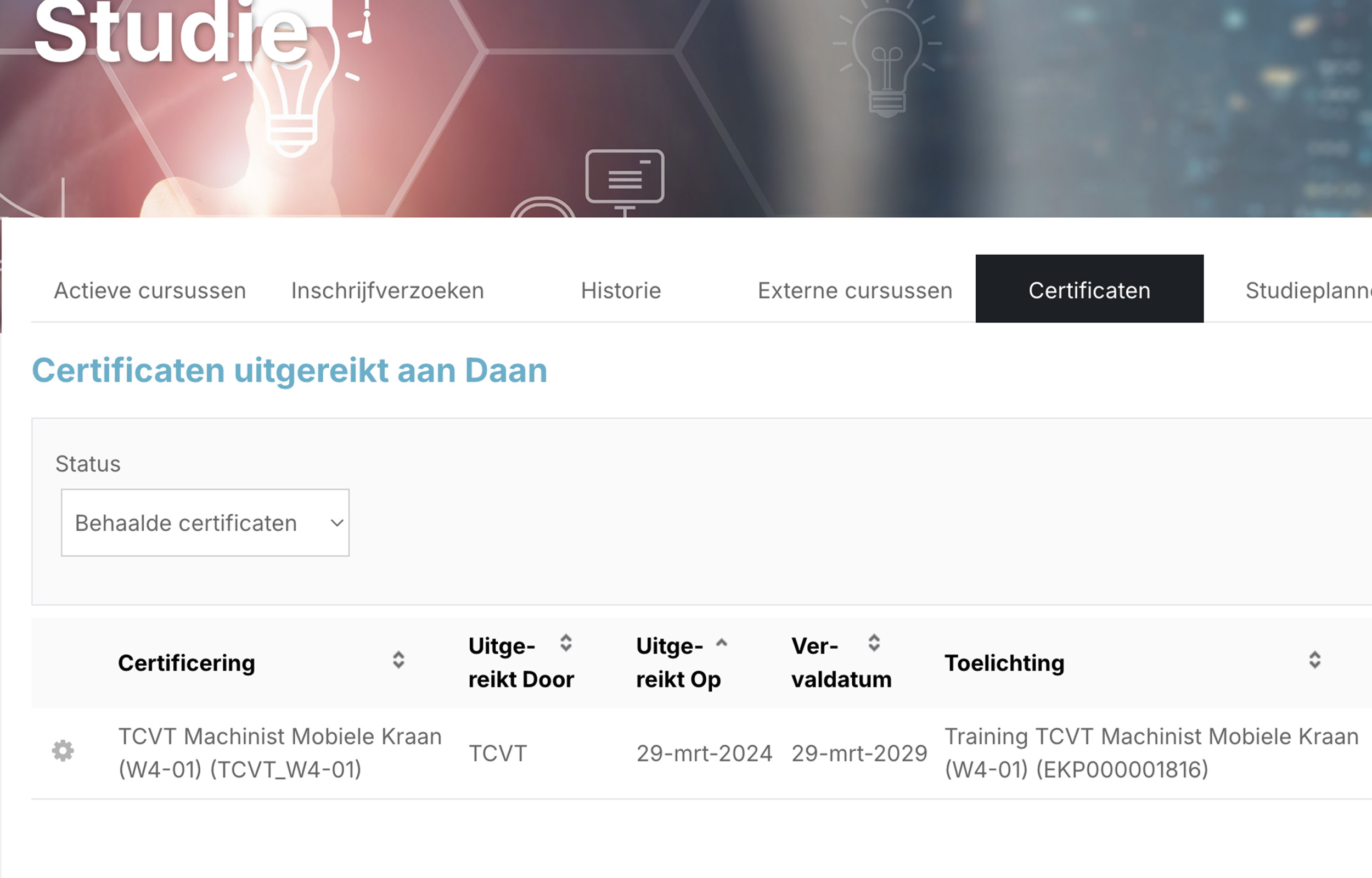 LMS Certificaatbeheer